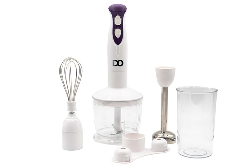 Hand Blender IDO, 400W, Chopper, Whisk, White - HBLG400-PR