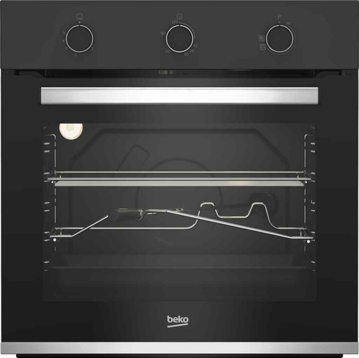 Built-in Oven Beko, 60cm, Full Gas, Electric Grill, Dual Fan, Black - BBIH12100BC