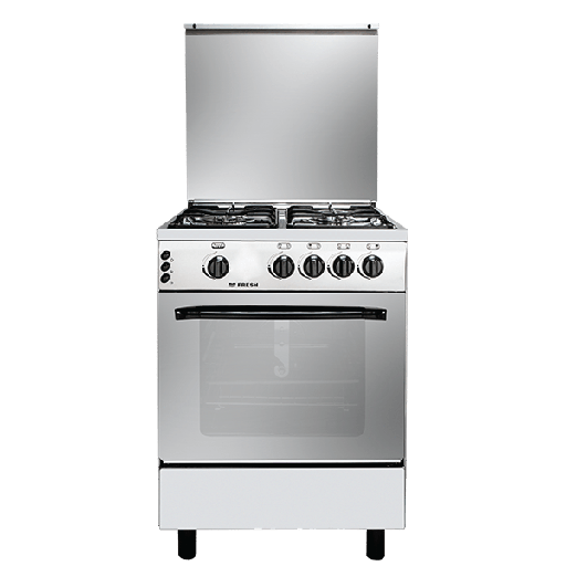 Freestanding Gas Cooker Fresh, 60×60cm, 4 Burners, Stainless Steel - Rainbow
