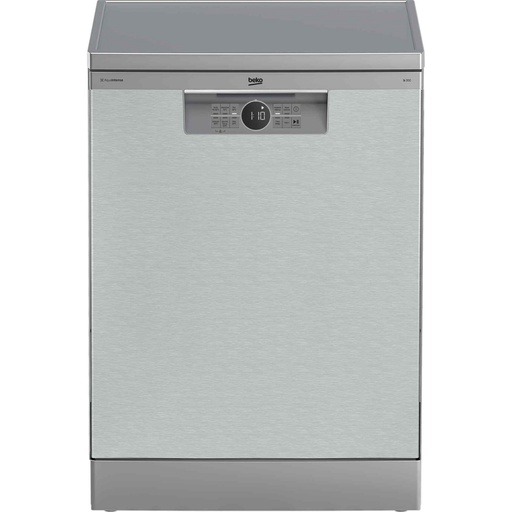 Dishwasher Beko, 15 Place Settings, 60cm, 6 Programs, Digital, Inverter, Steam, Silver - BDFN26520XQ