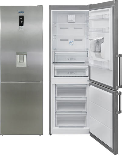 Refrigerator Ocean, Bottom Freezer, 341 L, With Water Dispenser, Digital, Stainless - CNF4101TDXA