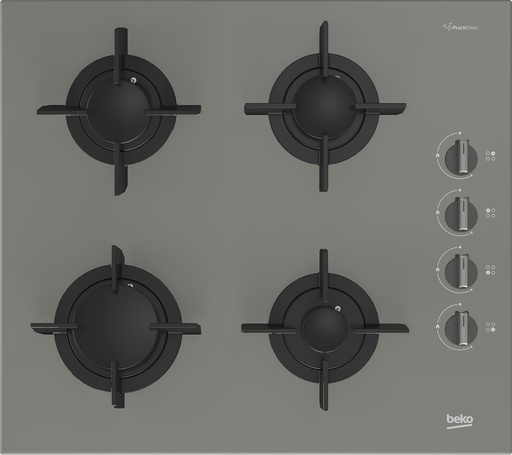 Built-in Gas Hob Beko, 60 × 60 cm, 4 Burners, Full Safety, Black Glass - BOCDT6010EGE