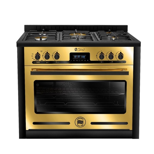 Freestanding Gas Cooker Union Air, 90×60cm, 5 Burners, Full Safety - C69EB-GC-383-ICS2F-OS2BG-2W-AL