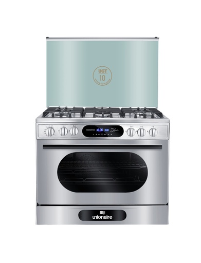 Freestanding Gas Cooker Union Air, 90×60cm, 5 Burners, Full Safety, Stainless Steel - C69SS-P2C-511-ICSF-2W-MO-AL
