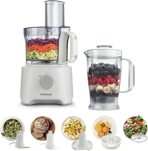 Food Processor Kenwood, 800W, White - FDP303WH
