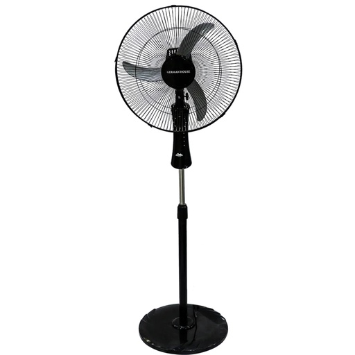 Stand Fan German House, 18 inch, 3 Blades, Black - RREH-5F-18T