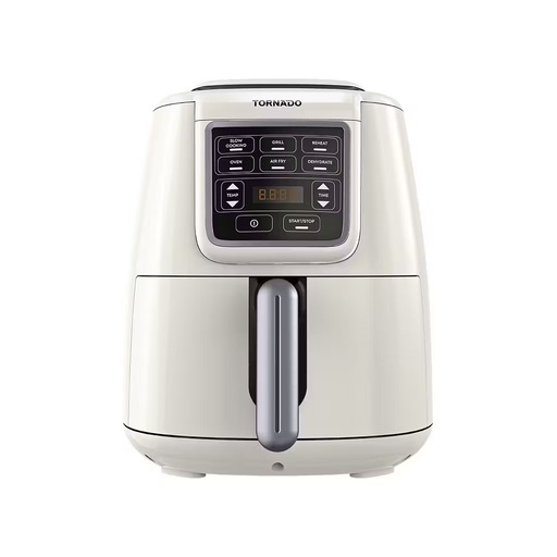Air Fryer Tornado, 4L, 1550W, Digital, Creamy × Silver - THF-1554D-XL-CS