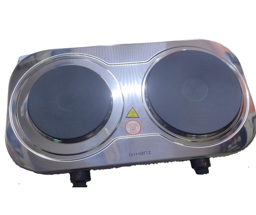 Flat Top Cooker G Hanz, Electric, 2 Burners, 2000W - Silver