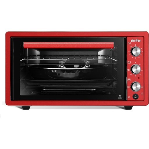 Electric Oven Simfer, 45L, 1400W, Grill, Red - SIEO-45RD-T-L