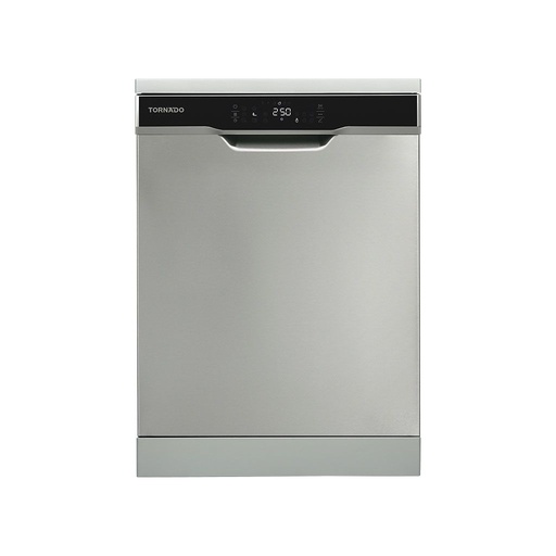 Dishwasher Tornado, 15 Place Settings, 60 cm, 8 Programs, Digital, Silver - TDV-FN158COX