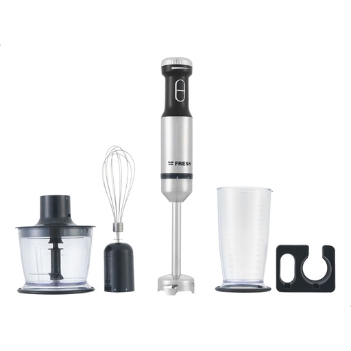 Hand Blender Fresh, 800W, Chopper, Whisk, Silver - HB-800FO