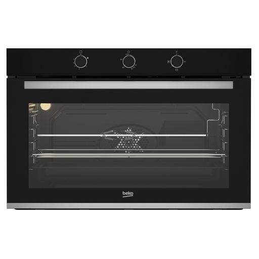 Built-in Oven Beko, 90cm, 96L, Full Gas, Grill, Dual Fan, Black - BBWHT12104BS