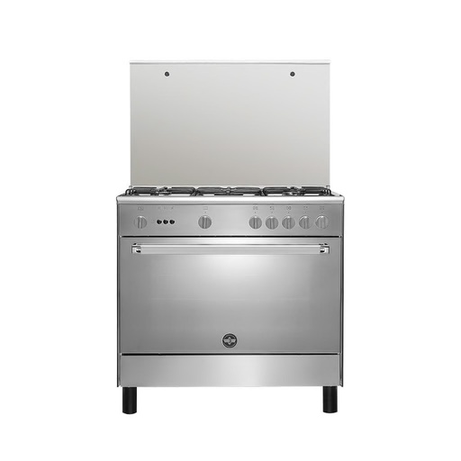 Freestanding Gas Cooker La Germania, 90×60cm, 5 Burners, Full Safety, Stainless Steel - 9C10GRB1X4AWW
