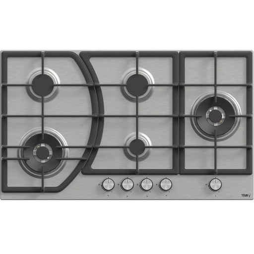 Built-in Gas Hob Tiva, 90 cm, 2 Triple Burners, Cast Iron Supports, Full Safety, Stainless Steel - BF181W