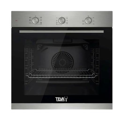 Built-in Oven Tefal, Full Gas, 60cm, 82L, Stainless × Black - QGSTL 75DT1 MI