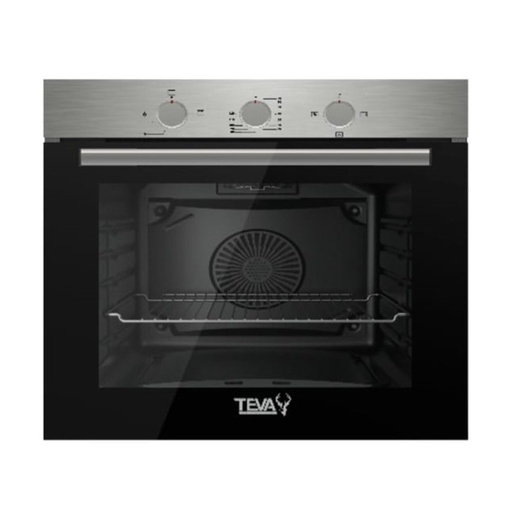 Built-in Oven Tefal, Full Gas, 60cm, 82L, Stainless × Black - QGSTL INOX