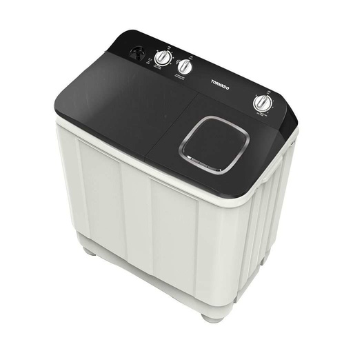 Half Automatic Washing Machine Tornado, 12kg, White × Black - TMH-HS12C(WK)