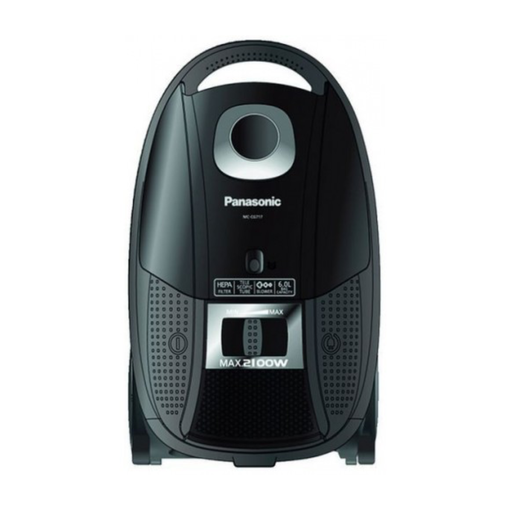 Bagged Vacuum Cleaner Panasonic, 2100W, Deluxe Series, Made in Malaysia, Black - MC-CG715K