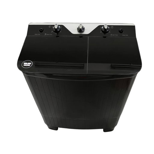 Half Automatic Washing Machine Fresh, 6kg, Glass Door, Black - Diamond