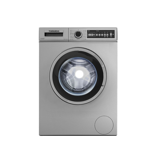 Automatic Washing Machine Tornado, Front Load, 7kg, 800rpm, Digital, Silver - TWV-FN78SLOA