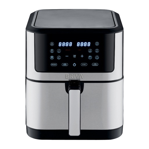 Steam Air Fryer Briva, 8L, 1800W, Digital, Silver - B-50008
