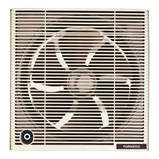 Ventilating Fan Tornado, 25cm, Frame 30×30cm, Metal Body, Protection and Privacy Net, Cream - TVS-25CM