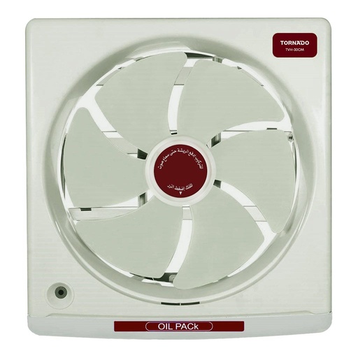 Ventilating Fan Tornado, 30cm, Frame 35×35cm, Metal Body, Oil Collection Drawer, Cream - TVH-30CM