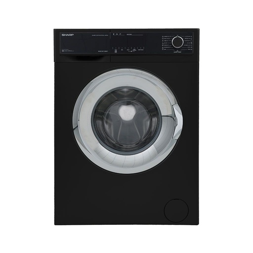 Automatic Washing Machine Sharp, Front Load, 7kg, 1000 rpm, Digital, Black - ES-FP710CXE-B