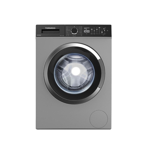 Automatic Washing Machine Tornado, Front Load, 8kg, 1200 rpm, Digital, Silver - TWV-FN812SLOA