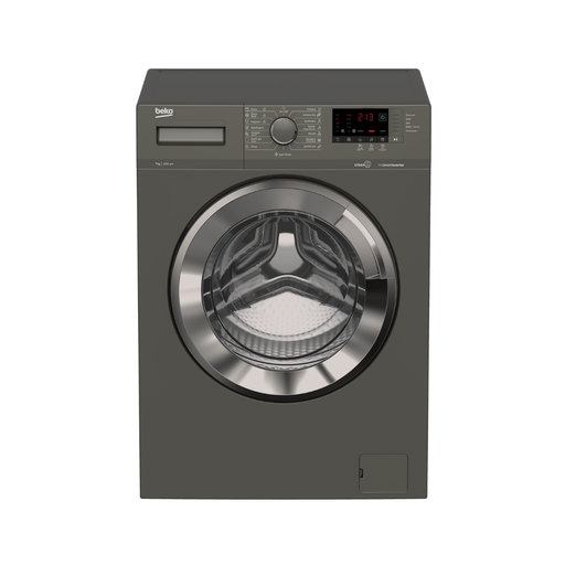 Automatic Washing Machine Beko, Front Load, 7kg, 1000rpm, Digital, Inverter, Gray - WTV 7512 XMCI2