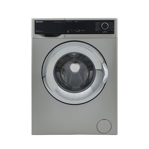 Automatic Washing Machine Sharp, Front Load, 7kg, 1000 rpm, Digital, Silver - ES-FP710CXE-S