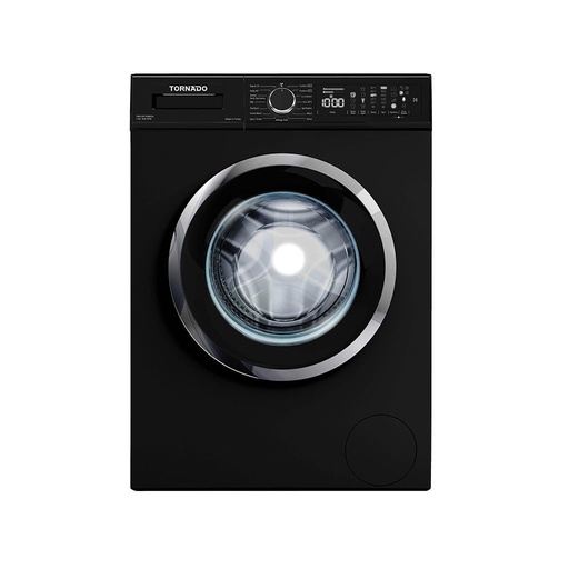 Automatic Washing Machine Tornado, Front Load, 7kg, 1000rpm, Digital, Black - TWV-FN710BKOA