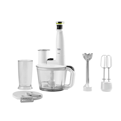 Hand Blender Beko, 1500W, Chopper, Whisk, White - RHB 5050