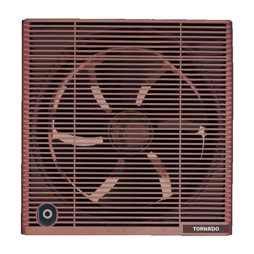 Ventilating Fan Tornado, 20cm, Frame 25×25cm, Metal Body, Protection and Privacy Net, Brown - TVS-20NM