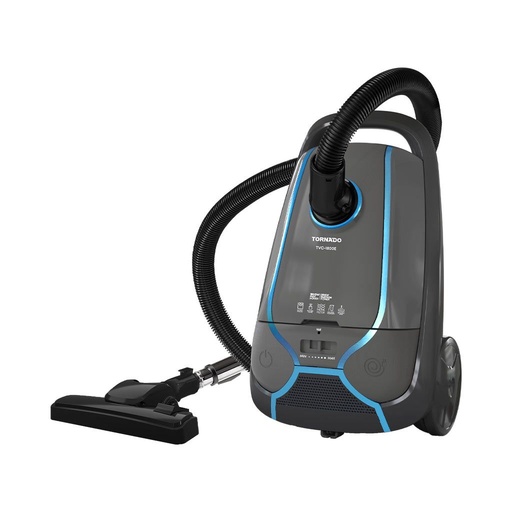 Bagged Vacuum Cleaner Tornado, 1800W, HEPA Filter, Silver - TVC-1800EG
