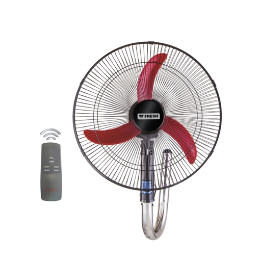 Wall Fan Fresh, 20 inch, Remote Control, Black - Phantom