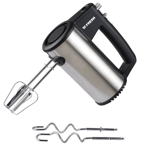 Hand Mixer Fresh, 400W, 5 Speeds, Stainless Steel - HM-400