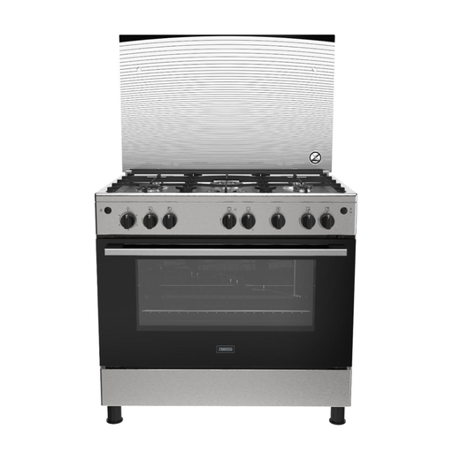 Freestanding Gas Cooker Zanussi, 90×60cm, 5 Burners, Stainless Steel, Fan, Full Safety, Stainless Steel - ZCG922A6XB