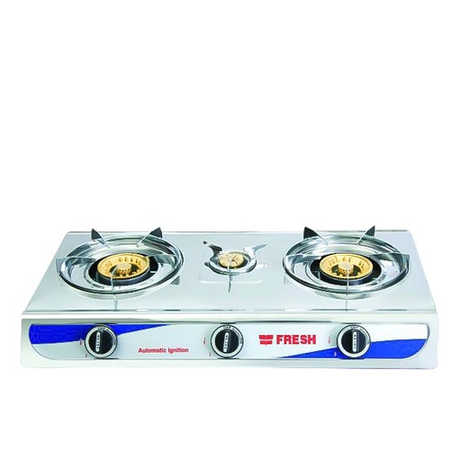 Flat Top Cooker Fresh, 2.5 Burners, Auto Ignition, Stainless Steel - TS-253