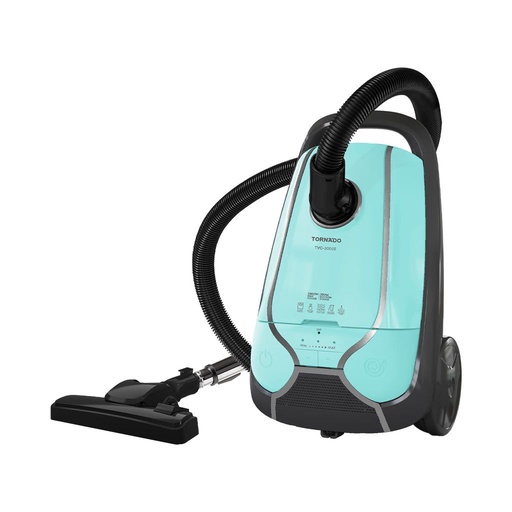 Bagged Vacuum Cleaner Tornado, 2000W, HEPA Filter, Turquoise - TVC-2000ET