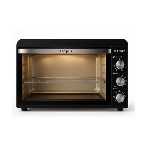 Electric Oven Fresh, 48L, 2000W, Grill, Fan, Double Glass, Eco Plus, Black - FR-4804RCL