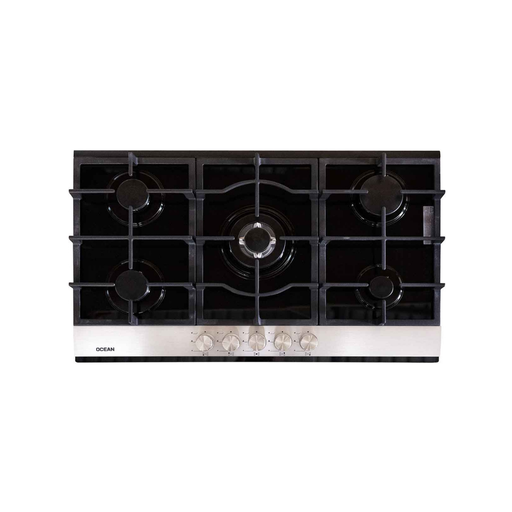 Built-in Gas Hob Ocean, 90 × 60 cm, 5 Burners, Full Safety, Black Glass - OGGHF 95 NI PRO SV
