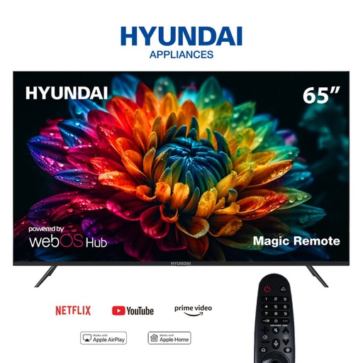 Smart 4K TV Hyundai, 65 inch, Magic Remote, Frameless, Smart, Built-in Receiver - L65HYNDA650