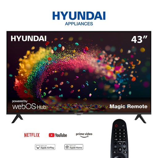 Smart TV Hyundai, 43 inch, Frameless, Built-in Receiver - L43HYNDA630
