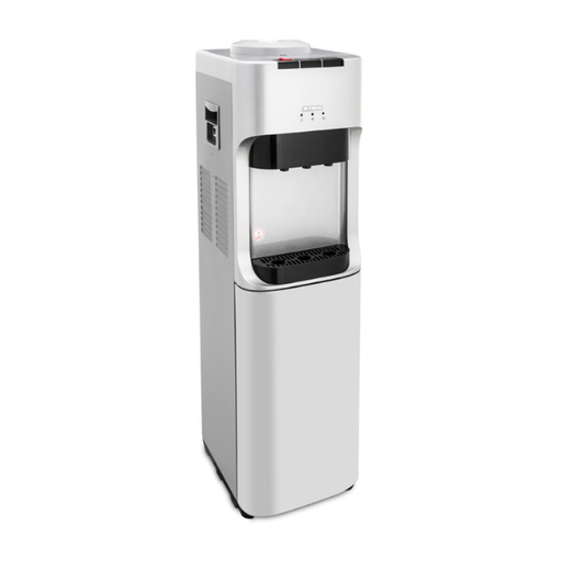 Water Dispenser Fresh, Hot & Cold & Warm, 3 Taps, Top Loading, with Cabinet, Silver - FW-16BRS