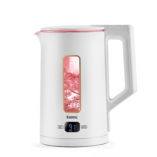 Stainless Steel Kettle Tank, 1500W, 1.5L, Safe Touch, Digital Display, Rose Gold Frame - DG-2338-ES