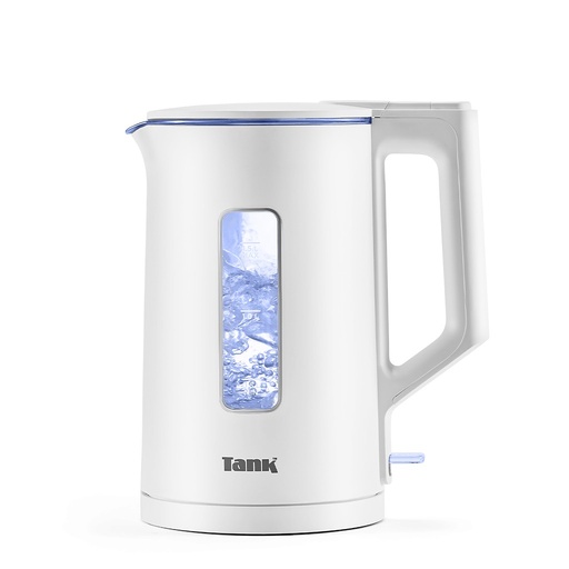 Stainless Steel Kettle Tank, 1500W, 1.5L, Safe Touch, Silver Frame, White - DG-2338