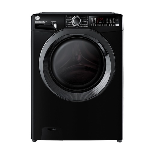 Automatic Washing Machine Hoover, Front Load, 9kg, Dryer 5kg, Inverter, 1400rpm, Steam, WiFi, Black - H3DPS495TAMBBELA