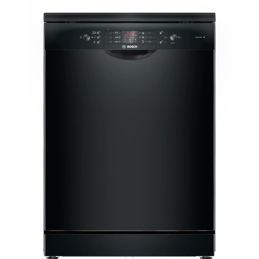 Dishwasher Bosch, 14 Place Settings, 60 cm, Series 4, 6 Programs, Digital, Black - SMS46NB20V