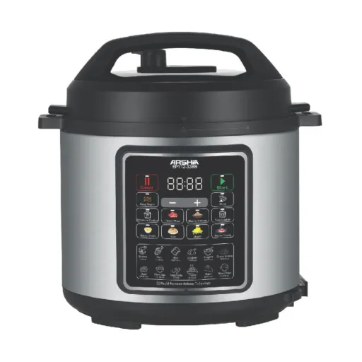 Digital Pressure Cooker Arshia, 6L, 1000W, Black - EP112-3386